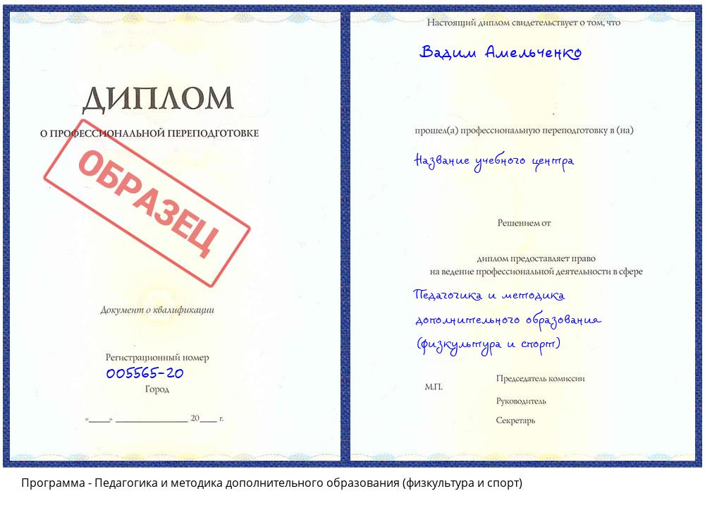 Педагогика и методика дополнительного образования (физкультура и спорт) Орск